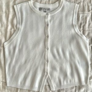 Madden Girl Ivory Sleeveless Vest